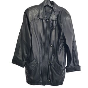 Jacqueline Ferrar Women's Small Butter Soft Black Leather Jacket